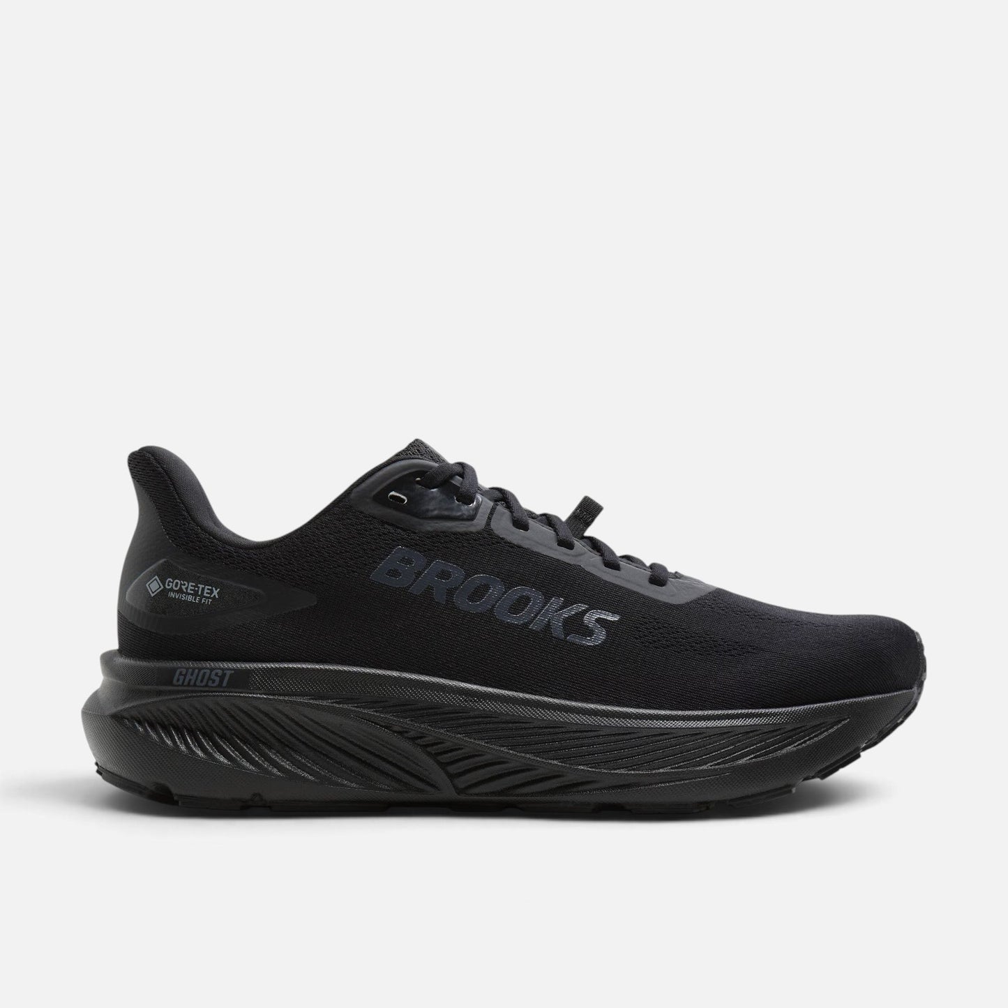 Scarpe da running donna Ares Sport Arezzo Brooks Ghost 18 GTX nere in mesh tecnico con tecnologia impermeabile