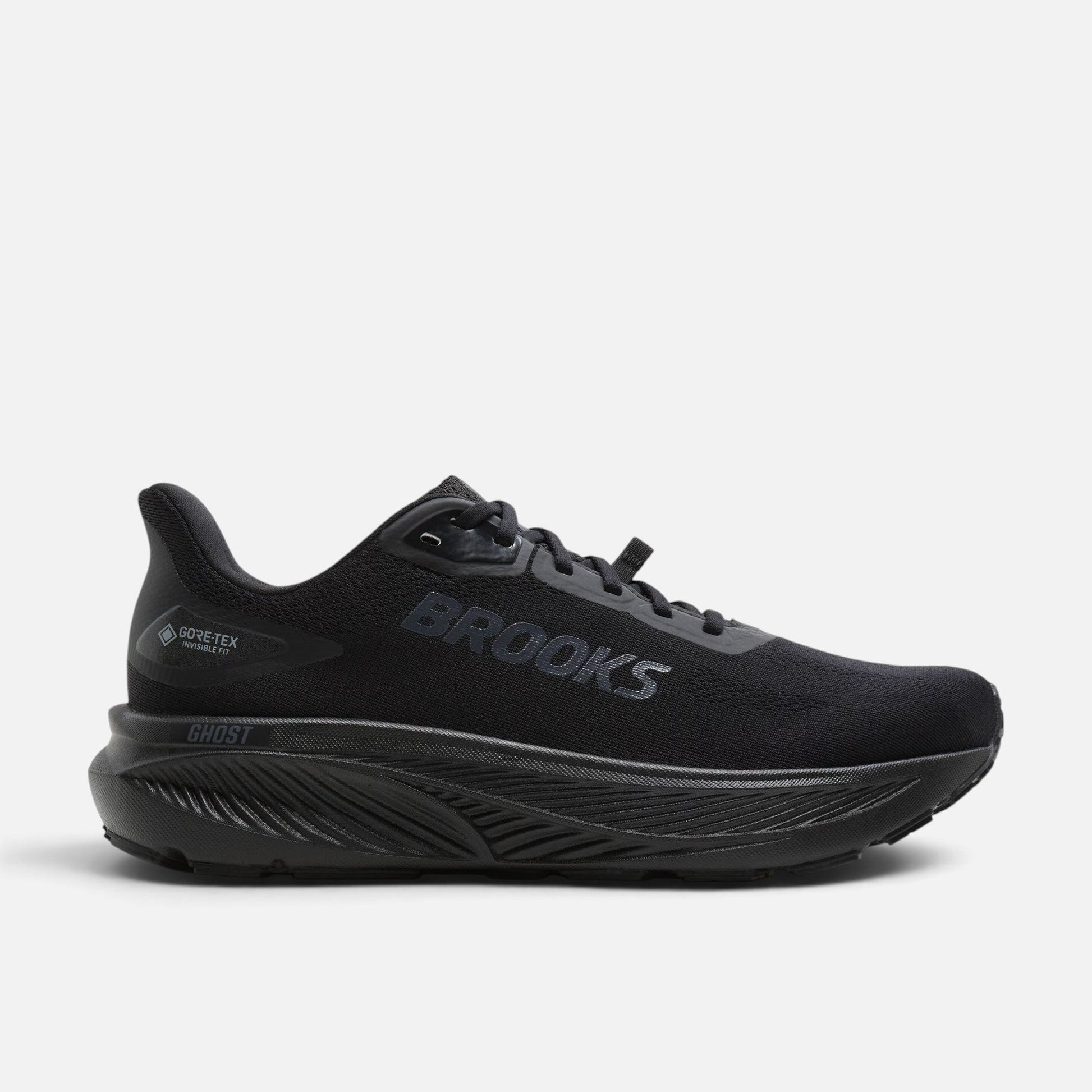 Scarpe da running donna Ares Sport Arezzo Brooks Ghost 18 GTX nere in mesh tecnico con tecnologia impermeabile