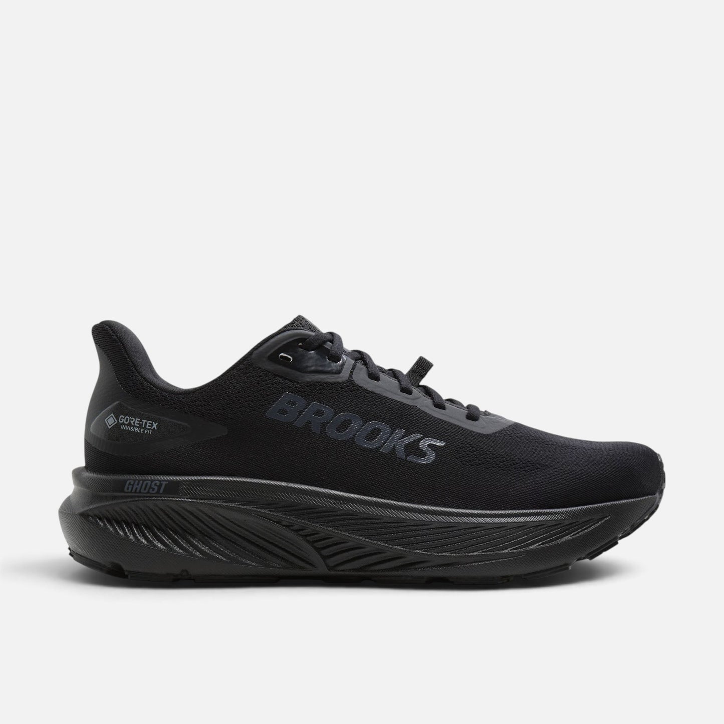 Scarpe da running Ares Sport Arezzo Brooks Ghost total black con tecnologia impermeabile GORE-TEX e ammortizzazione