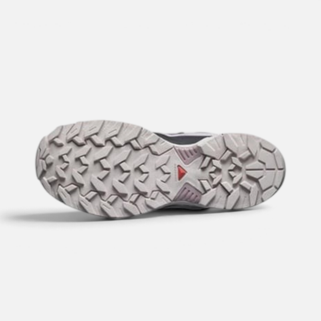 Suola tecnica Ares Sport Arezzo Salomon con battistrada scolpito per grip ottimale su terreni misti, colore grigio