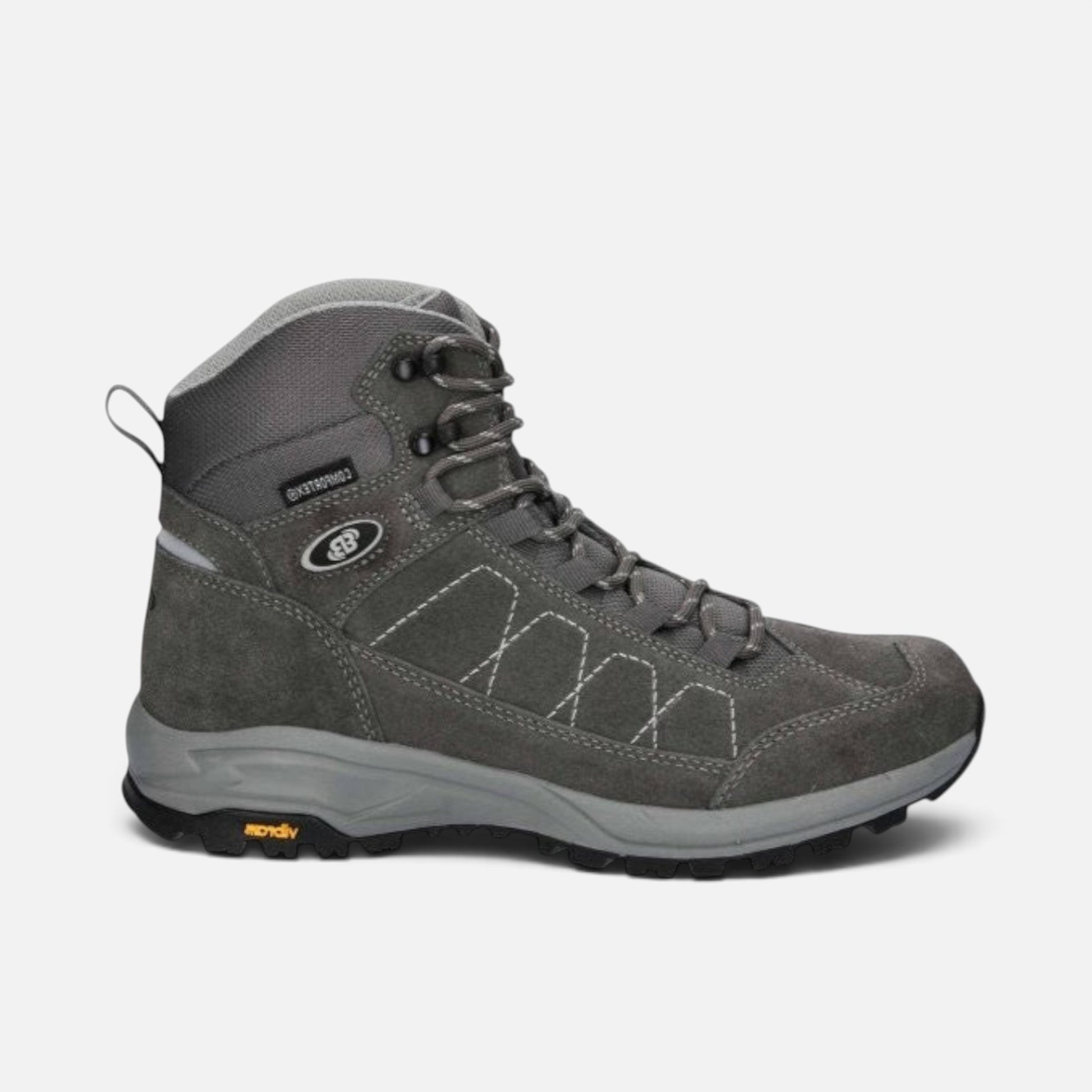 Scarponi da trekking Ares Sport Arezzo Brutting Adams High in pelle scamosciata grigia con suola Vibram antiscivolo
