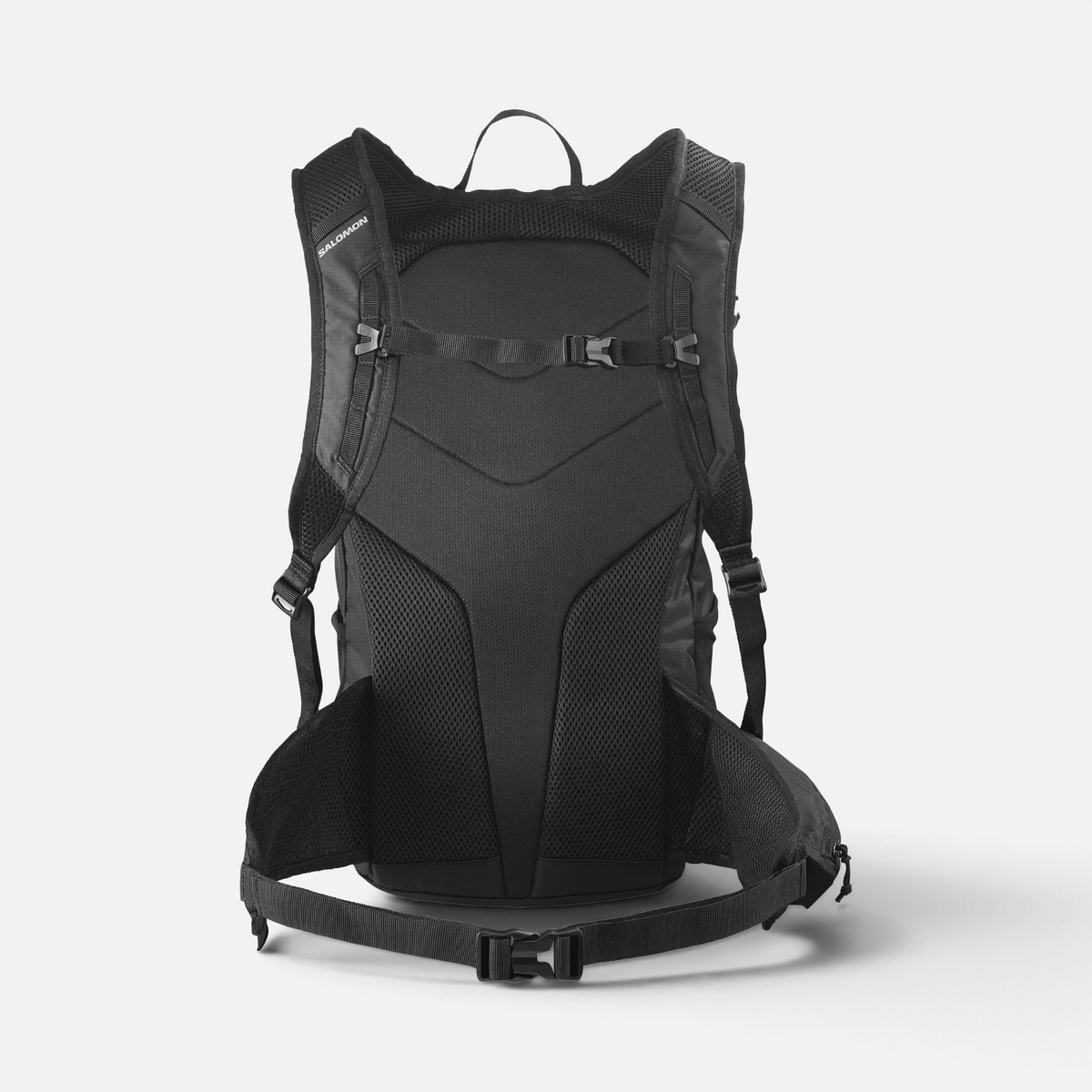 Schienale imbottito in mesh dello zaino Salomon Trailblazer 20 nero di Ares Sport Arezzo con spallacci ergonomici